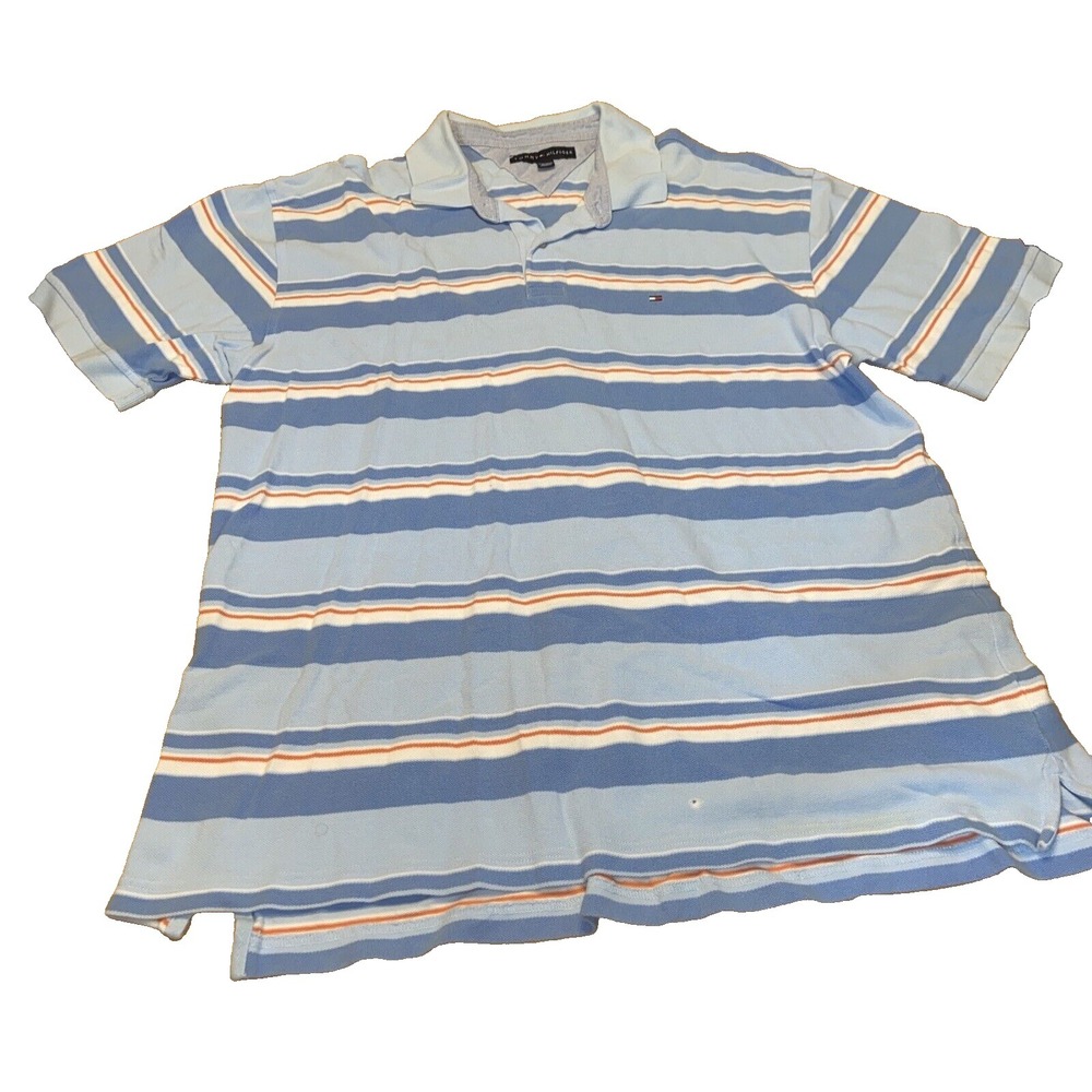 Tommy Hilfiger mens Polo Shirt Size XXL Small Hole